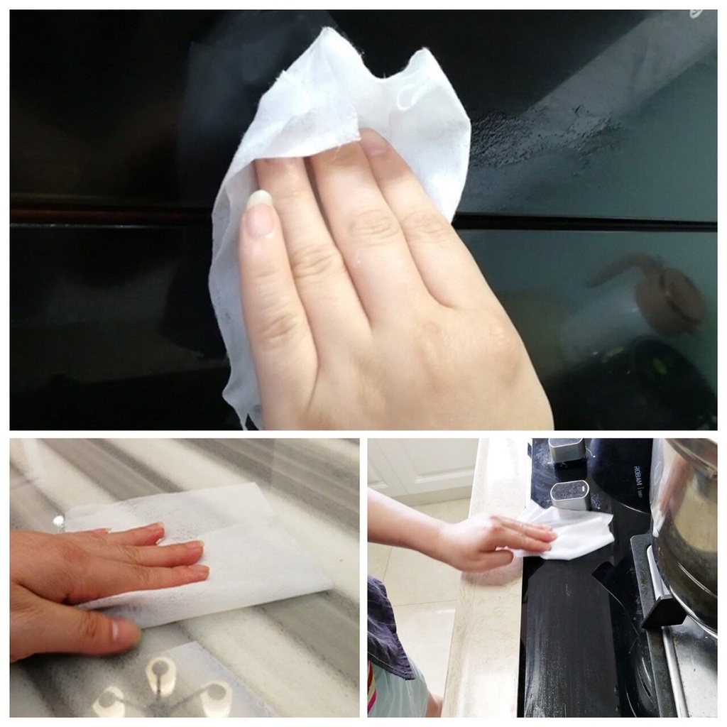 💙 แผ่นทำความสะอาดครัว ทิชชู่เปียก เช็ดคราบ ขจัดความมัน เช็ดเครื่องครัว บรรจุ 80 แผ่น 💙 - รูปที่ 6