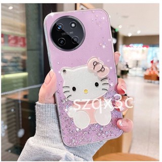 ใหม่ เคสโทรศัพท์มือถือ ซิลิโคนนิ่ม ใส ลายการ์ตูนแมวน่ารัก พร้อมกระจกแต่งหน้า แฟชั่น สําหรับ REALME11 11NFC 4G Realme C51 NFC 4G 2023 REALME11