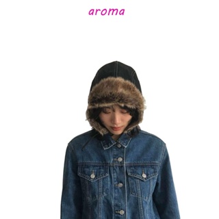 Aroma หมวกหนังเทียม กันลม กันความหนาว สําหรับผู้ชาย