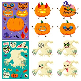 Taylor2pv สติกเกอร์ ลายการ์ตูนฮาโลวีน Make Your Own Devil Halloween Make a Face DIY สําหรับตกแต่ง