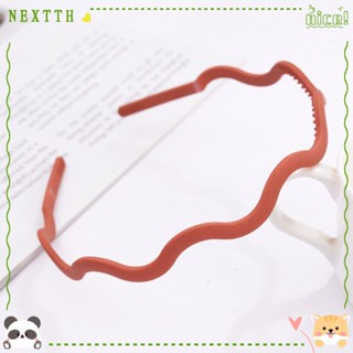 Nextth ที่คาดผมพลาสติก แบบบาง หยักศก หวีสบาย สกินนี่ ที่คาดผมแฟชั่น ยืดหยุ่น ที่คาดผม อุปกรณ์ทําผม กันลื่น ที่คาดผมผู้หญิง