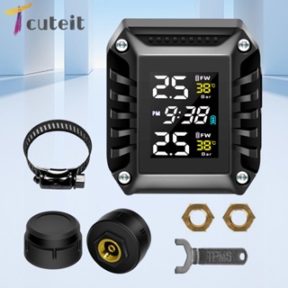 Tcuteit เซนเซอร์ตรวจจับความดันลมยางรถยนต์ TPMS ขนาดเล็ก กันน้ํา