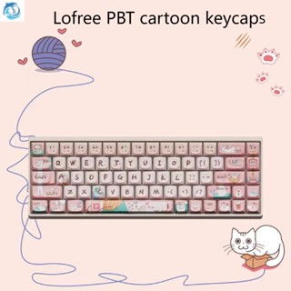 Youpin Lofree Youpin Lofree Lofree คีย์บอร์ด 68 คีย์ 100 คีย์ PBT ลายการ์ตูนน่ารัก