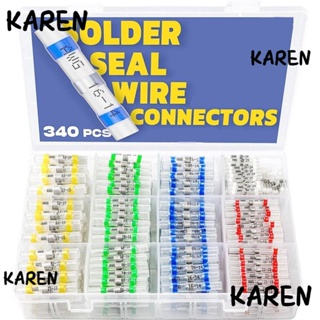 Karen ตัวเชื่อมต่อสายไฟ 5 ขนาด 5 สี พร้อมกล่องเก็บ 340 ชิ้น