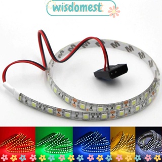 Wisdomest สายไฟ LED 60 ดวง DC 12V 100 ซม. ยืดหยุ่น สําหรับติดพื้นหลังบ้าน