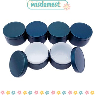 Wisdomest กระปุกดีบุก อะลูมิเนียมโลหะ สําหรับใส่เครื่องสําอาง ครีม เทียน บาล์ม 2 ชิ้น