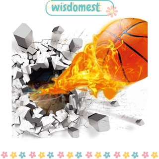 Wisdomest บาสเก็ตบอลไวนิล มีกาวในตัว ถอดออกได้ สําหรับติดตกแต่งห้องนอน