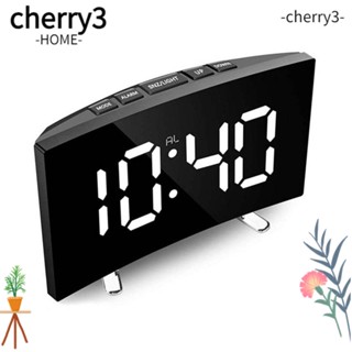 Cherry3 นาฬิกาดิจิทัล มีกระจก เทอร์โมมิเตอร์ มีไฟกลางคืน