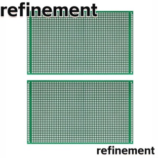 Refinement บอร์ดวงจรพิมพ์ PCB สีเขียว 9 ซม. X 15 ซม. 3.5 นิ้ว X 5.9 นิ้ว 2 ชิ้น