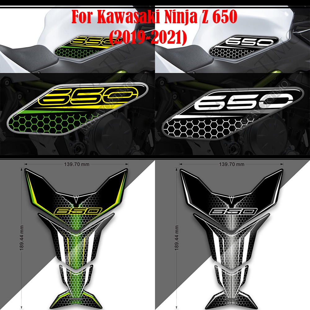 สติกเกอร์ติดถังน้ํามันเชื้อเพลิง 3D สําหรับตกแต่ง Kawasaki Ninja Z650 2018 2019 2020 2021