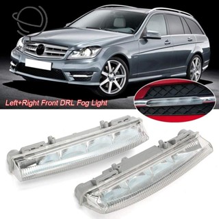 [Dealslickr5 ] ไฟตัดหมอก DRL ด้านหน้ารถยนต์ สําหรับ Mercedes Benz W204 W212 C250 C280 C350 E350 A2049068900 ซ้าย