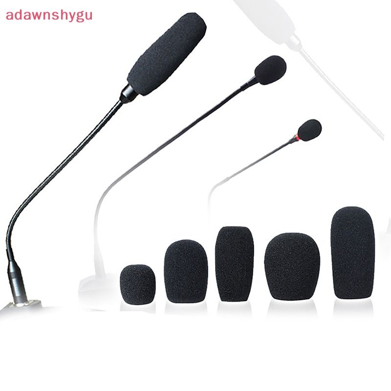 Adagu โฟมฟองน้ําครอบหูฟัง ไมโครโฟน สีดํา แบบเปลี่ยน 5 ชิ้น