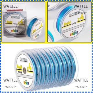 Wattle สายเบ็ดตกปลา PE แบบถัก 100 ม. 100 ม. 4 ขาตั้ง 2023 สายเบ็ดตกปลาทะเล แข็งแรงมาก