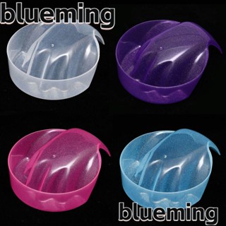 Blueming2 กล่องแช่เล็บ พลาสติกนิ่ม คุณภาพสูง 16*4*12.5 ซม. 4 สี สําหรับร้านดูแลเล็บ 3 ชิ้น