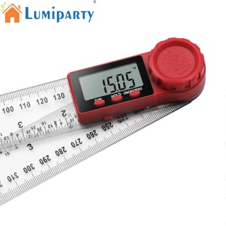 Lumiparty 2-in-1 ไม้โปรแทรกเตอร์วัดมุมดิจิทัล แบบใส