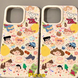 เคสโทรศัพท์มือถือ แบบนิ่ม ลายการ์ตูนชินจัง ย่อยสลายได้ เป็นมิตรกับสิ่งแวดล้อม สีสันสดใส สําหรับ IPhone 7Plus 15 XR 12 14 11 13 Pro MAX X 15 6 6S 8 7 Plus XS MAX SE 2020