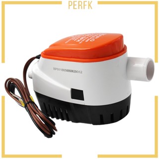 [Perfk] ใหม่ ปั๊มน้ําลอยน้ําอัตโนมัติ 12V 1100GPH สีส้ม สําหรับเรือยอร์ช