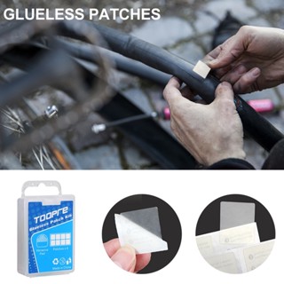 Clear Cycling Durable Bike Portable Puncture Soft Rubber Glueless With Rasp Pre-glued Tire Patch Repair Kit