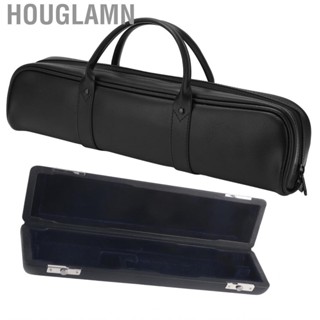 Houglamn 16 Hole Flute Bag Artificial Leather Black Case Box Musical Instrument Acc