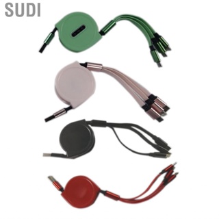 Sudi 3 in 1  Cable Retractable Fast Charging Multiple TypeC MicroB USB Adapter for IOS HUAWEI