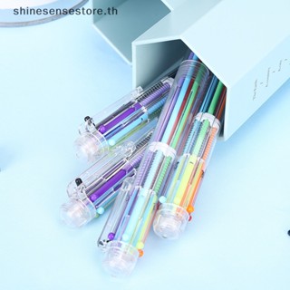 Shine ปากกาลูกลื่น แบบใส 6 สี หลากสี เครื่องเขียน สําหรับนักเรียน TH