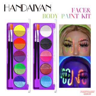 Handaiyan Fluorescent Body Color Drawing Plate แผ่นอายแชโดว์ ราคาไม่แพงและอเนกประสงค์ จานแต่งหน้า สำหรับนักเรียนและมือใหม่ ♥ Dare to be Beautiful