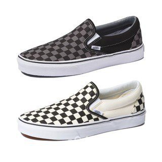 รองเท้าผ้าใบ Vans classic แบบสวม ลายตารางหมากรุก (2 สี)