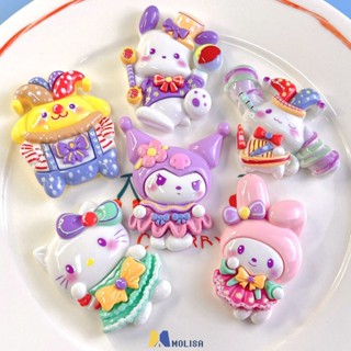 น่ารักมินิการ์ตูนกรวยไอศกรีม Sanrio Series เรซิ่นอุปกรณ์เสริม DIY Handmade โทรศัพท์เปลือกเครื่องประดับ Hairpin ตกแต่ง MOLISA