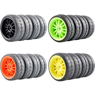 6031-6086 Grip Tires insert sponge &amp; Wheel 4PCS For 1:10 HSP HPI Wltoys SAKURA D3