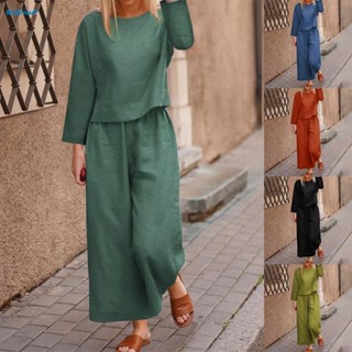 【HODRD】Womens Swimwear Cotton Linen Home Wear Long Sleeve Lounge Wear Slight Strech【Fashion】