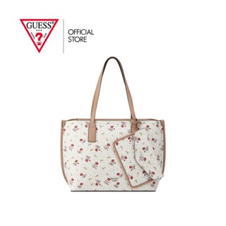 GUESS กระเป๋าถือ รุ่น CC860623 MERRICK CARRYALL สีขาว