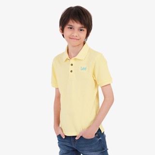 LEE KIDS เสื้อยืดโปโลเด็กผู้ชาย ทรง Polo Fit รุ่น LK K2003101 สีเหลือง เสื้อโปโล เสื้อผ้า เสื้อผ้าเด็กผู้ชาย