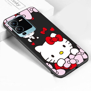 เคสโทรศัพท์ซิลิโคน TPU แบบนิ่ม ลายการ์ตูนคิตตี้ กันกระแทก สําหรับ Vivo IQOO 11 Z7 V29 5G V25E V27E V25 V27 Pro 5G T1 5G Snapdragon 778G 695