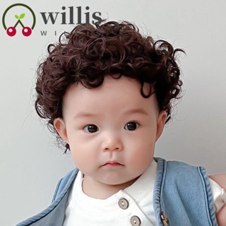 Willis วิกผมเด็กทารก วิกผมสังเคราะห์ขนปุย เครื่องประดับผม ธรรมชาติ น่ารัก ระบายอากาศ ทารกแรกเกิด ที่คาดผมเด็กผู้ชาย