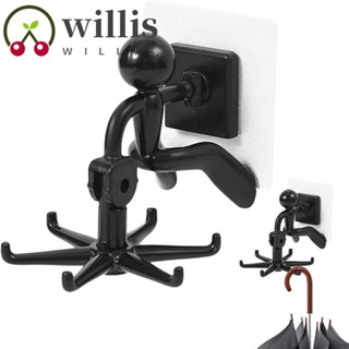 Willis ตะขอพลาสติก หมุนได้ 360 องศา 6 เขี้ยว อเนกประสงค์ ประหยัดพื้นที่ สําหรับห้องครัว