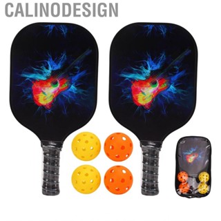 Calinodesign Pickleball Paddles Set Color Balls Racquet Glass Fiber For