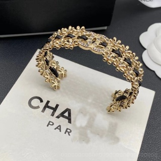 Top-quality Double C Brand New Hand-Woven Little Flower Bracelet High Quality Version Full Diamond Leather Wear Bracelet Fashion Sweet and Cool Style Y2K Exquisite Elegance 035K