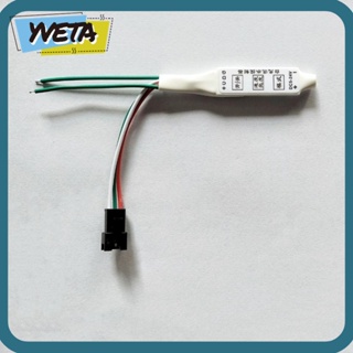 Yveta แผงควบคุมสายไฟ LED 3 คีย์ DC5V-24V ปรับได้ สีเดียว สําหรับ WS2811 WS2812