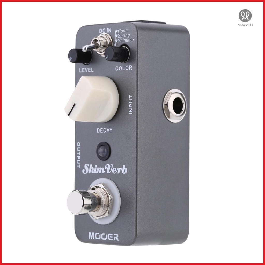 MOOER Shim Verb Micro Mini Digital Reverb Effect Pedal for Electric Guitar True Bypass - Experience Studio-Quality Reverb Effects with this Mini Pedal