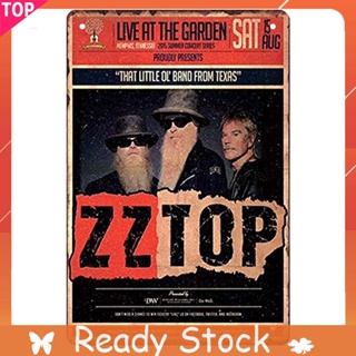 Zztop ป้ายโลหะดีบุก สไตล์วินเทจ สําหรับตกแต่งผนัง ผับ บาร์ คาเฟ่ 30x40 ซม.