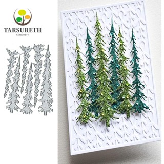 Tarsureth แม่พิมพ์โลหะ ลายฉลุต้นคริสต์มาส สีเงิน 11.9x11.8 ซม. DIY สําหรับตัดกระดาษ 6 ชิ้น ต่อชุด