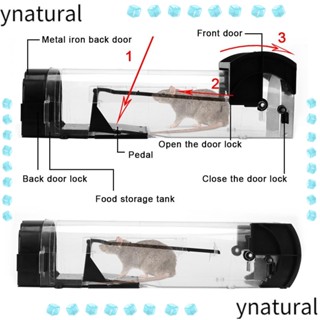 Ynatural กับดักจับหนู พลาสติก ใช้ซ้ําได้ ล็อกในตัว