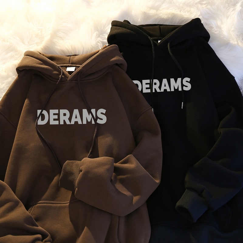 พร้อมส่ง เสื้อกันหนาว มีฮู้ด โอเวอร์ไซซ์ ลายกาแฟ สไตล์เกาหลี พลัสไซซ์ S-3XL สําหรับผู้ชาย