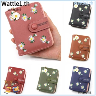 Wttle กระเป๋าสตางค์ ใบสั้น หนัง PU ทรงคลัทช์ ใส่เหรียญได้ สําหรับผู้หญิง