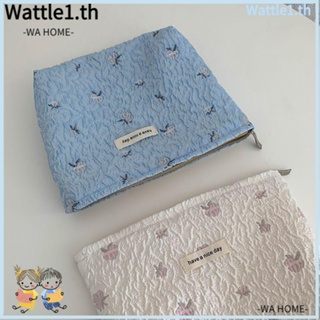 Wttle กระเป๋าเครื่องสําอาง ทรงคลัทช์ ลายดอกไม้ ขนาดเล็ก สําหรับเดินทาง