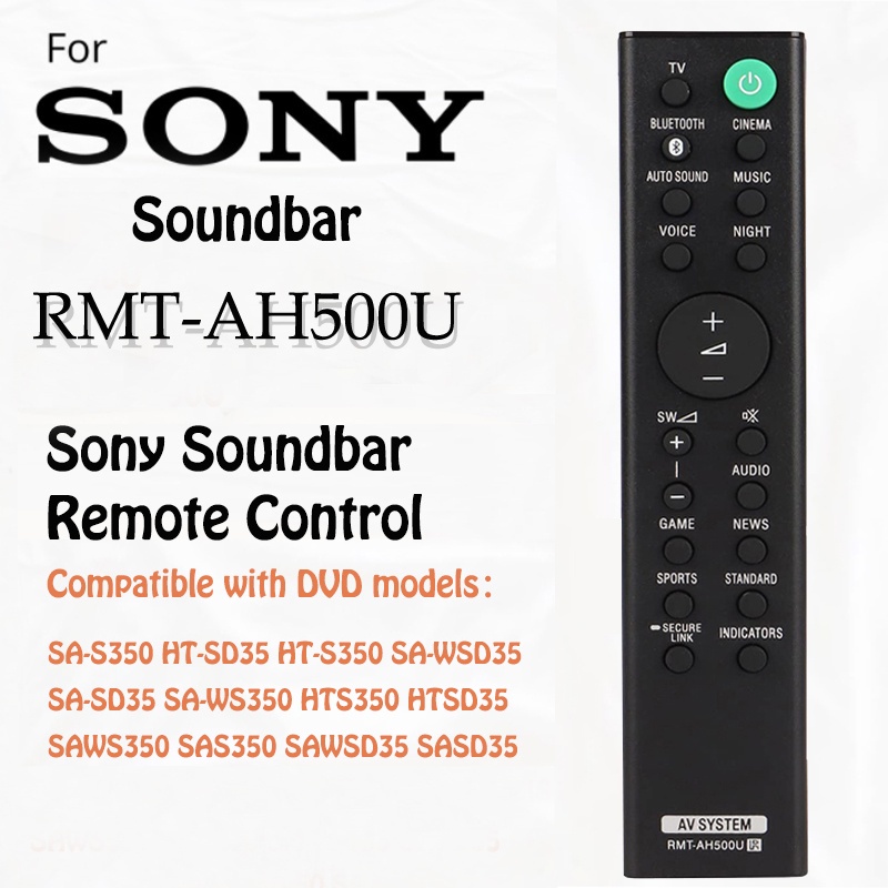ใหม่ RMT-AH500U เปลี่ยนรีโมทคอนโทรลสําหรับ Sony Soundbar SA-S350 HT-SD35 HT-S350 SA-WSD35 SA-SD35 SA