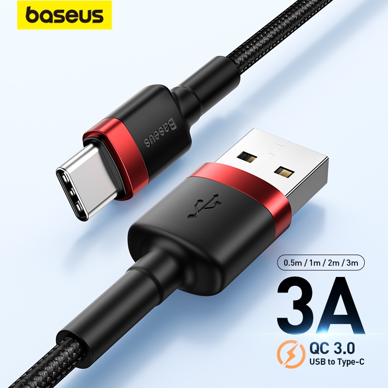 Baseus สายชาร์จ USB Type C ชาร์จเร็ว 3.0 สําหรับ Samsung S10 S9 Huawei P30 Xiaomi USB-C