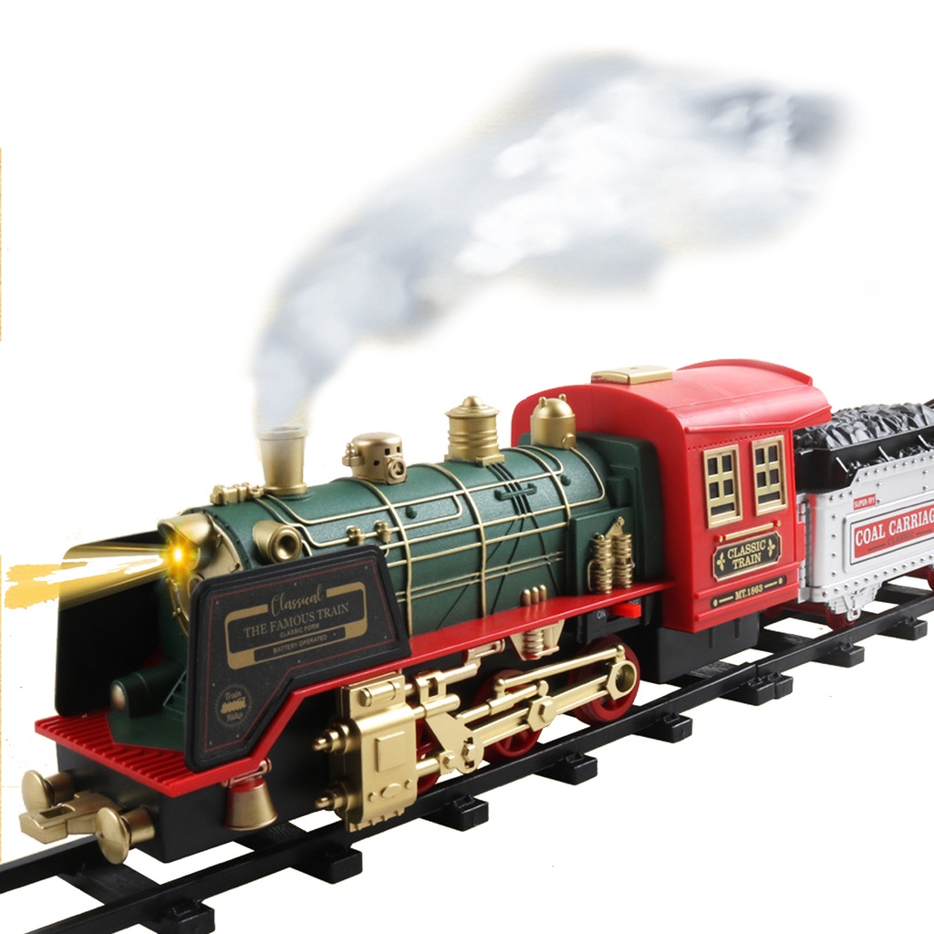 ชุดโมเดลรถไฟจําลอง แบบชาร์จไฟ ประกอบง่าย พร้อมรีโมตคอนโทรล ของเล่นสําหรับเด็กผู้ชาย และเด็กผู้หญิง