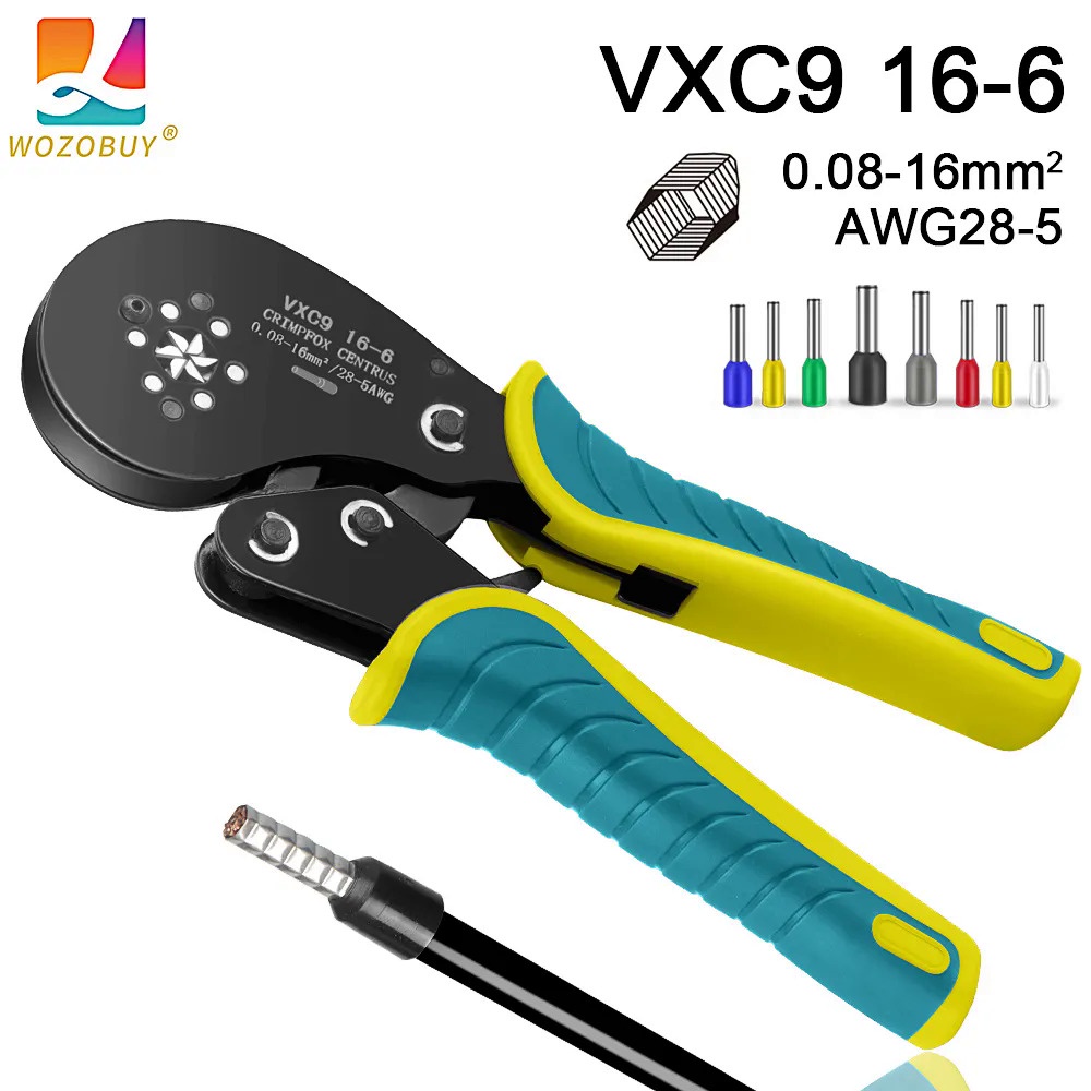 อุปกรณ์ย้ําหางปลา AWG 28-5 ทรงหกเหลี่ยม เพิ่มพื้นที่นําไฟฟ้า สําหรับปลอกปลายสายไฟ