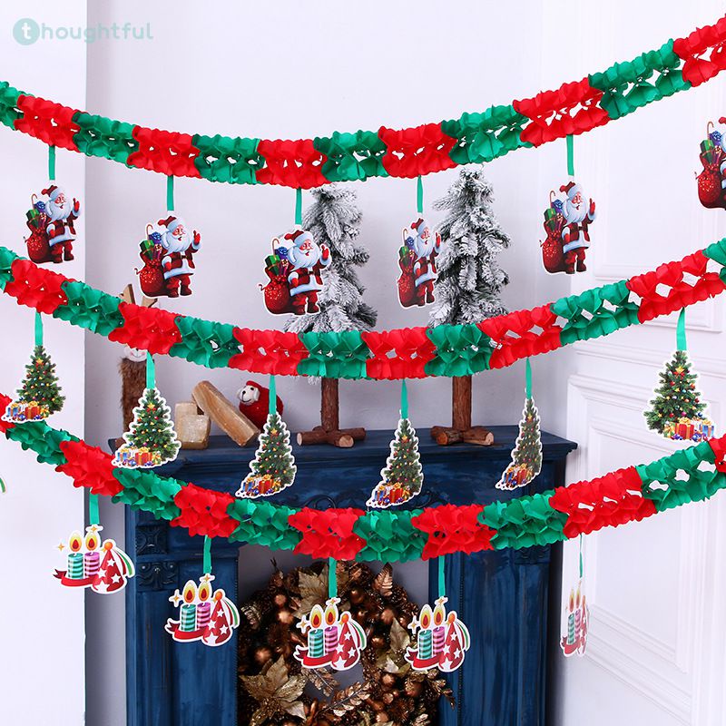 แบนเนอร์คริสต์มาส Merry Christmas ตกแต่งสำหรับ Home Santa Claus Navidad Natal Xmas ของขวัญ Noel เพดานรูปแบบธง Decor TH